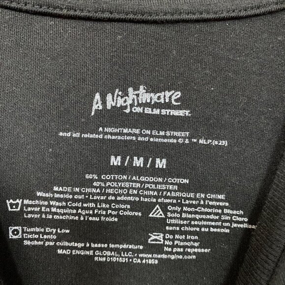 A Nightmare On Elm Street Freddy Krueger Graphic Design T-Shirt Medium - Picture 4 of 4